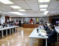 La diligencia se desarrolla en la Corte Nacional de Justicia.