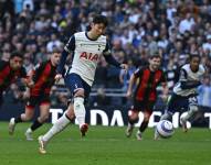Son Heung-min en un partido con el Tottenham