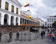 5 de enero del 2025. Exteriores del Palacio de Carondelet en el Centro Histórico de Quito.