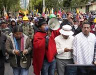 Jornada de movilizaciones en Quito el 22 de junio de 2023.