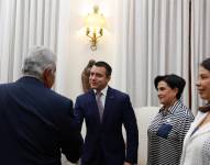 Imagen de archivo de la reunión entre el presidente de Ecuador, Daniel Noboa, y su homólogo panameño, José Raúl Mulino.