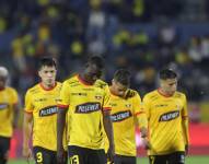 Jugadores de Barcelona SC tristes por el empate ante Cumbayá