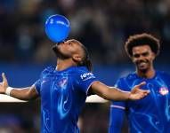 Christopher Nkunku en su destacada celebración.