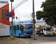 Imagen de este sábado 13 de septiembre de una gasolinera en Quito.