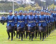 La ceremonia de graduación de los 168 cadetes en la Escuela Superior de Policía.