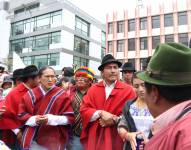 Miembros de la Confederación de Nacionalidades Indígenas del Ecuador (Conaie)
