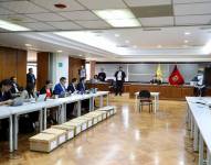 La diligencia se desarrolló en el edificio de la Corte Nacional de Justicia, en Quito.