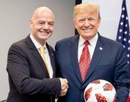 Gianni Infatino y Donald Trump.