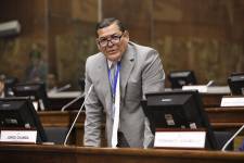 Jorge Chamba en el Pleno de la Asamblea Nacional, el 19 de diciembre del 2023.