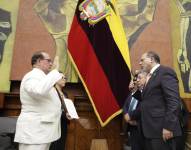 Eduardo Franco Loor durante su posesión en la Asamblea