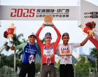 El ciclista ecuatoriano, Jhonatan Narváez, finalizó en el tercer lugar de la clasificación general del Tour de Guangxi en China