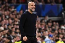 Pep Guardiola en el partido por los playoffs entre el Real Madrid contra el Manchester City por la Champions League