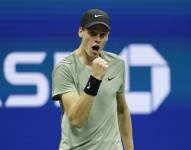 Jannik Sinner, celebrando su triunfo.