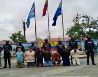 Los procesados que fueron apresados durante el operativo.