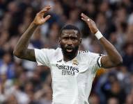 Antonio Rüdiger en un partido con el Real Madrid