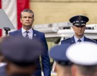 El Secretario de Defensa de Estados Unidos, Pete Hegseth, y el presidente del Estado Mayor Conjunto, General Dan Caine.