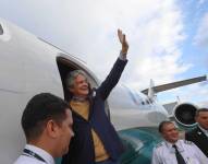 Imagen del 16 de agosto de 2022 cuando el presidente Guillermo Lasso emprendió su viaje rumbo a Houston, EE.UU.