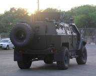 Imagen del vehículo Cobra II, uno de los automotores blindados que llegaron al país para combatir al crimen.