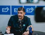 Imagen de Aquiles Álvarez, alcalde de Guayaquil, en un enlace radial este 20 de agosto del 2025.