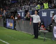 Josep Alcácer en el partido ante Independiente del Valle por Liga Pro