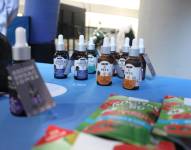Vista de productos elaborados con cannabis facilitada por el Ministerio de la Producción de Ecuador.