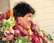 Evo Morales durante una visita al Municipio de Sicaya, en la provincia de Capinota de Cochabamba.