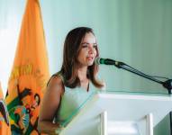 Imagen de Marcela Aguiñaga, prefecta del Guayas, en un evento.