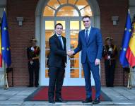 Sánchez y Noboa mantuvieron una reunión en el Palacio de la Moncloa, la sede del Ejecutivo español.