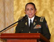 La generala Tanya Varela, comandante general de la Policía de Ecuador. EFE/José Jácome/Archivo