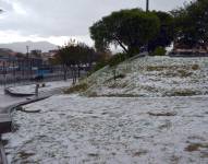 Cuenca soportó una fuerte granizada que afectó varios sectores.