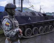 9 de abril del 2025. Militares recorren los pabellones de la Penintenciaría del Litoral.