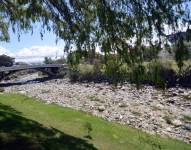 Vista del río Tomebamba el 22 de noviembre por el estiaje