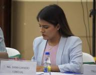 Foto de Diana Carnero, concejal de Naranjal, tomada en junio de 2023.