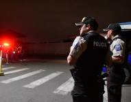 Manta, 19 de mayo de 2024. Atentado armado en las instalaciones de la Agencia de TrÃ¡nsito de Manta. API / Ariel OCHOA