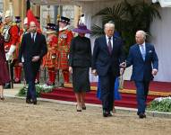 La Familia Real Británica recibió al presidente de EE. UU. Donald Trump y a su esposa, Melania.