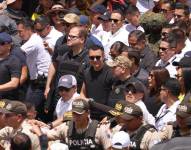 Imagen del 12 de agosto de 2025. Ese día el presidente Daniel Noboa encabezó una marcha en Quito.