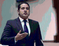 Ronny Aleaga en la Asamblea Nacional.