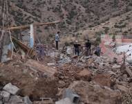 Imagen de viviendas destruidas tras un terremoto.