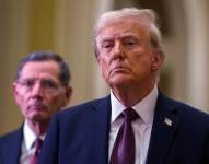 El presidente electo de Estados Unidos, Donald Trump, asiste a una reunión este miércoles en el Capitolio.