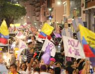 Simpatizantes del electo presidente ecuatoriano Daniel Noboa.