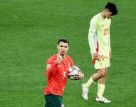 Cristiano Ronaldo celebrando su gol en la final de la Nations League.