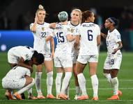 Las jugadoras de Estados Unidos, durante el partido ante Suecia en el Mundial Femenino