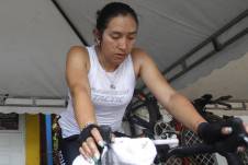 Fotografía de archivo de la ciclista ecuatoriana Miryam Maritza Nuñez. EFE/Luis Eduardo Noriega