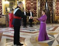 El rey Felipe VI recibe las cartas credenciales de la nueva embajadora de Ecuador, Wilma Piedad Andrade.