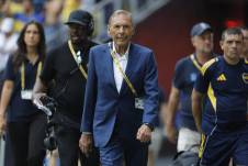 Fotografía del 24 de junio de 2025 del entrenador de Boca Juniors, Miguel Ángel Russo (c), en el Mundial de Clubes en Nashville (EE.UU.).
