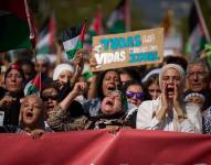 Marchas pro Palestina en Bercelona.