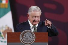 El presidente de México, Andrés Manuel López Obrador, participa en una rueda de prensa matutina.