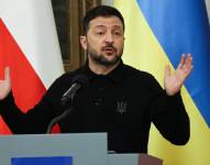 Fotografía de archivo del presidente de Ucrania, Volodímir Zelenski, en Varsovia (Polonia).