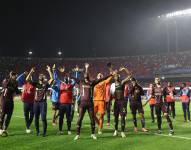 Liga de Quito celebra la clasificación a las semifinales de la Copa Libertadores, tras eliminar a São Paulo