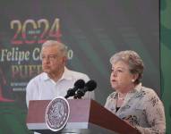 Imagen de archivo de la secretaria de Relaciones Exteriores de México, Alicia Bárcena, y el presidente de ese país, Andrés Manuel López Obrador.